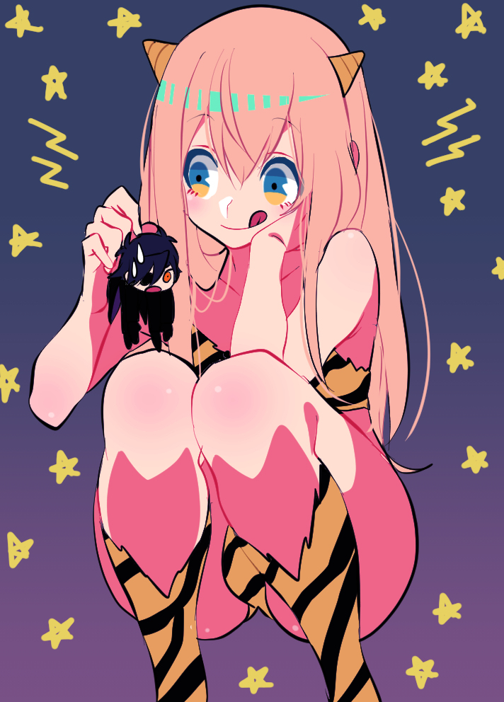 lum, midare toushirou, and shokudaikiri mitsutada (touken ranbu and 1 more) drawn by zashima