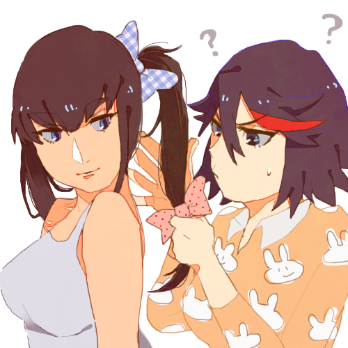 matoi ryuuko and kiryuuin satsuki (kill la kill) drawn by masu_(masmaasn)