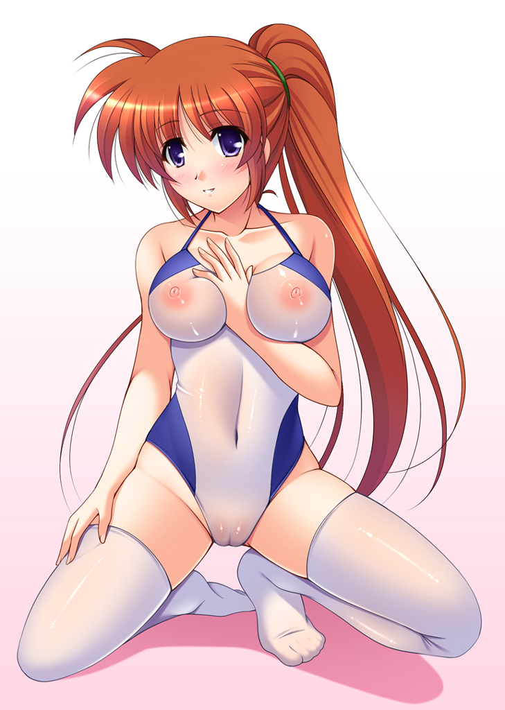 takamachi nanoha (lyrical nanoha and 1 more) drawn by narutaki_shin