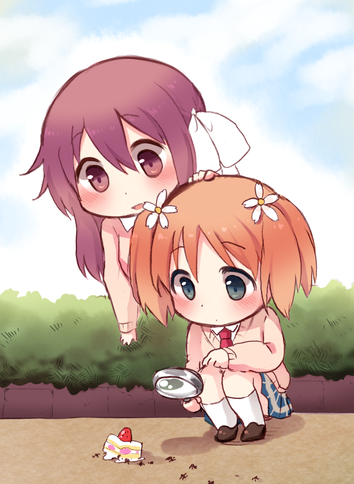takayama haruka and sonoda yuu (sakura trick) drawn by tarabagani