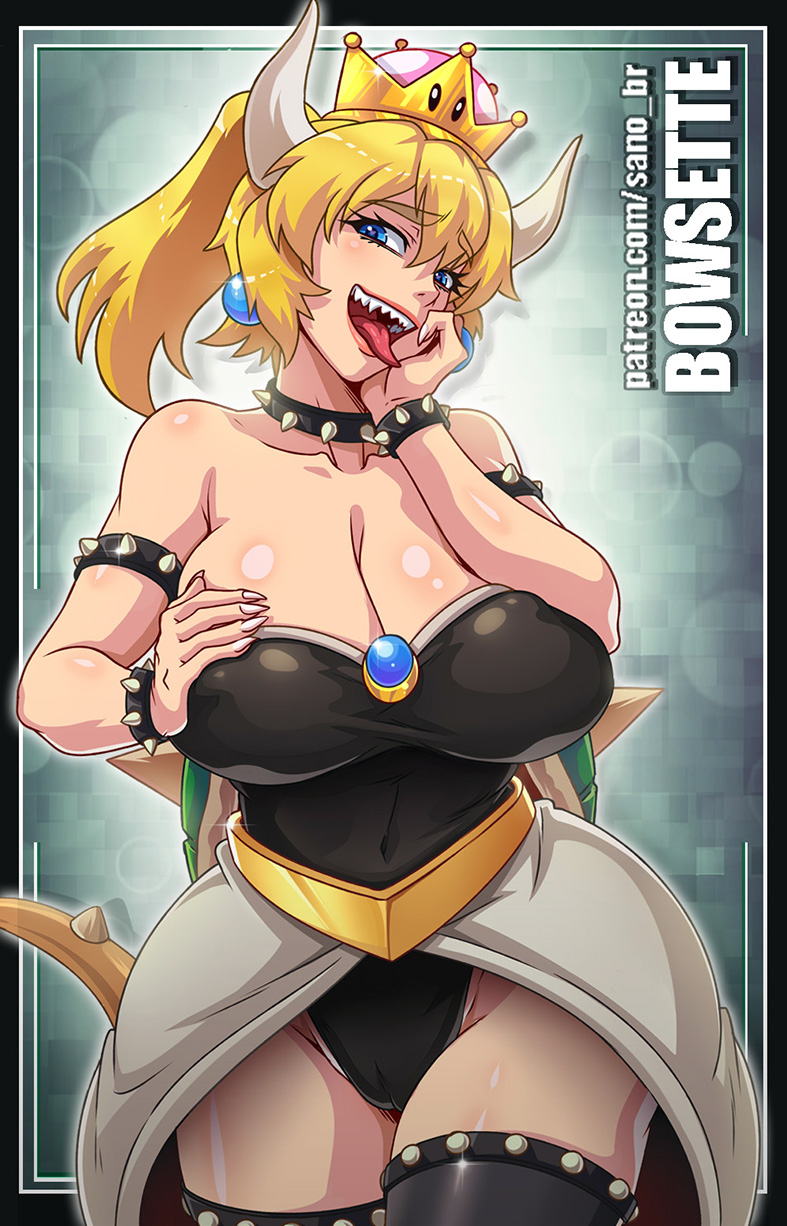 bowsette (mario and 1 more) drawn by sano_br