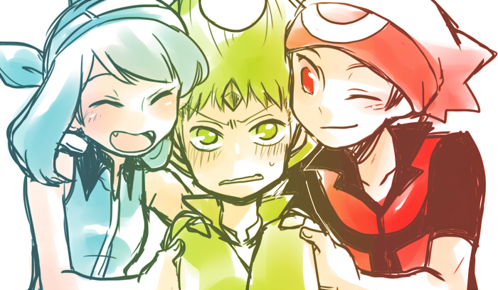 may, brendan, and emerald (pokemon and 1 more) drawn by shirou_(vista)