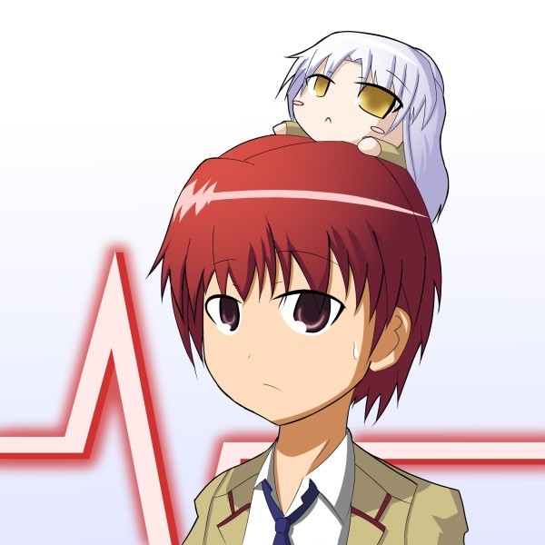 tachibana kanade and otonashi yuzuru (angel beats!) drawn by karmanism