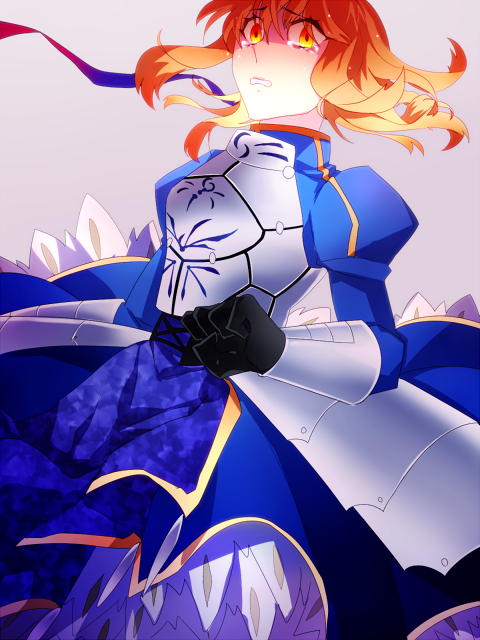 artoria pendragon and saber (fate and 1 more) drawn by purinnkawayusu