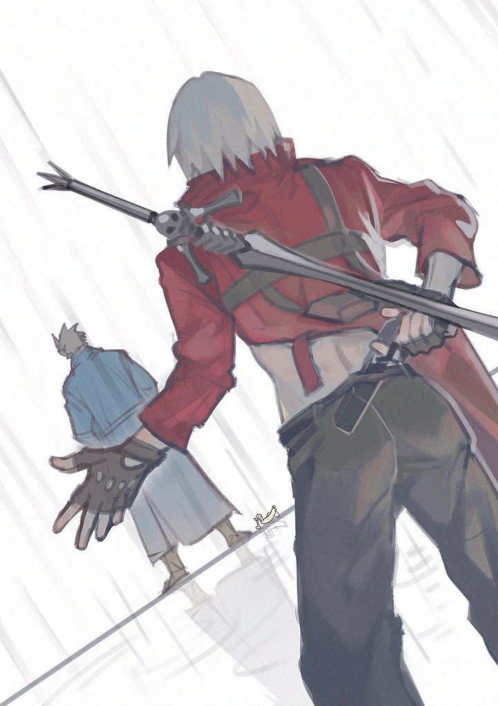 dante and vergil (devil may cry and 1 more) drawn by cumcmn