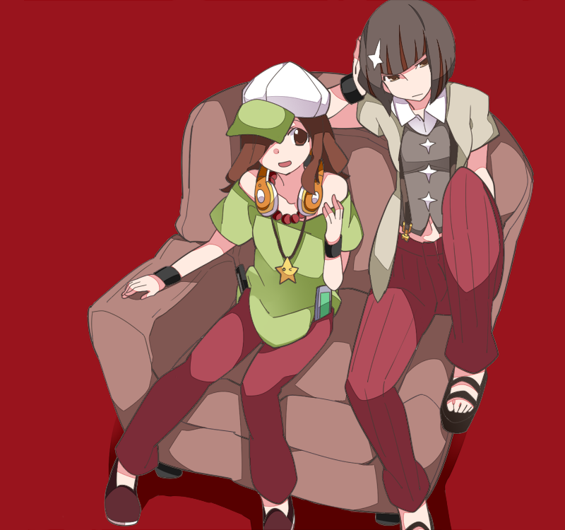 kagenui yozuru and gaen izuko (monogatari) drawn by hammer_(sunset_beach)