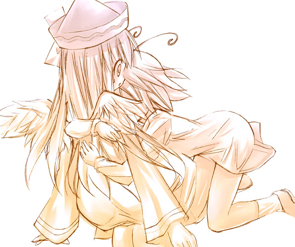 wriggle nightbug and lily white (touhou) drawn by salamander_(hop-step)