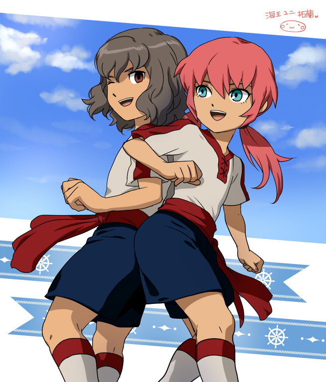 kirino ranmaru and shindou takuto (inazuma eleven and 1 more) drawn by mizuhara_aki