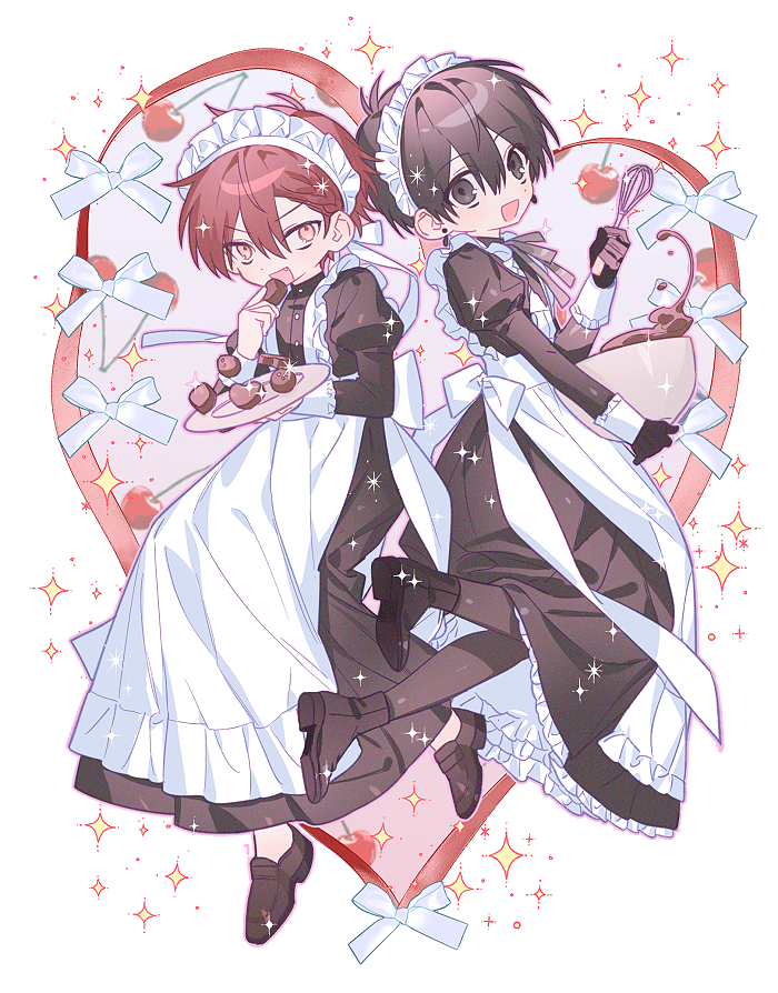 maeno aki and tsugino haru (zeno) drawn by fujo0t4ku