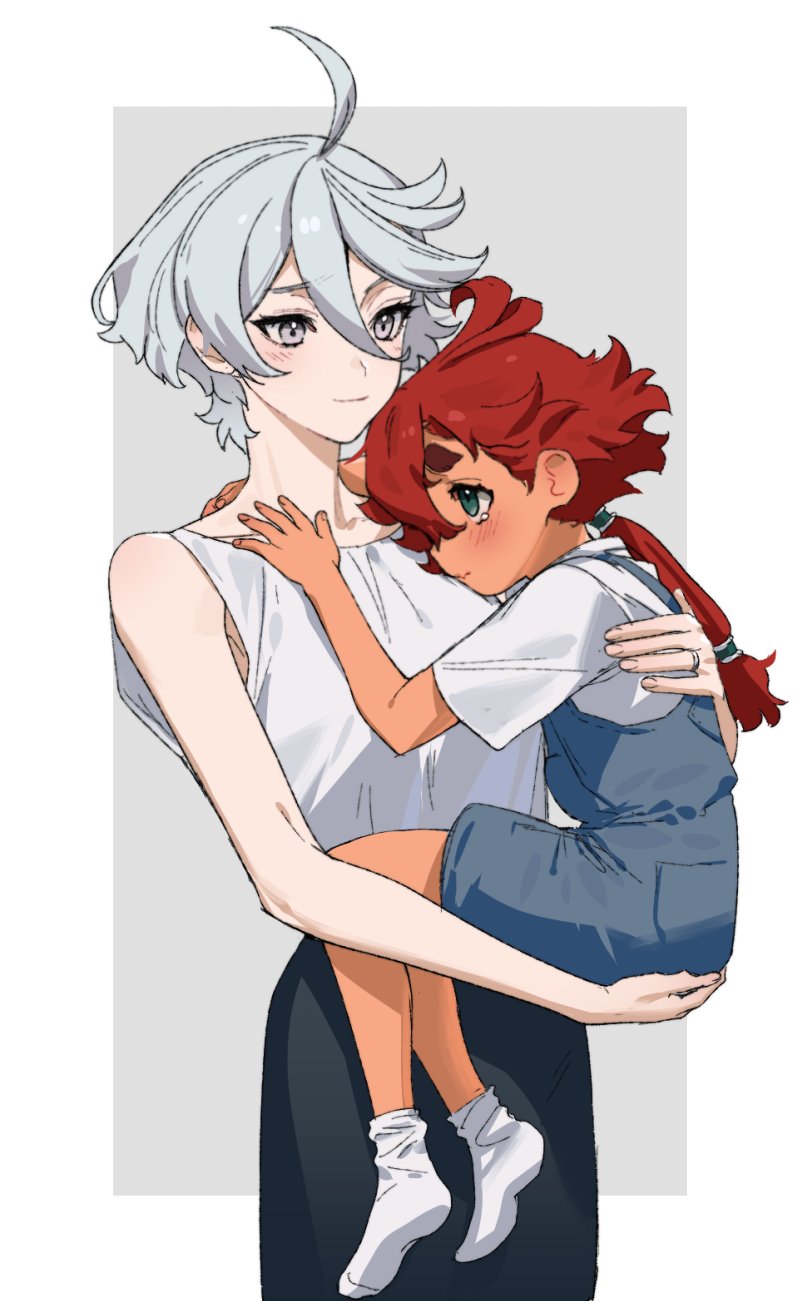 suletta mercury and miorine rembran (gundam and 1 more) drawn by baesong