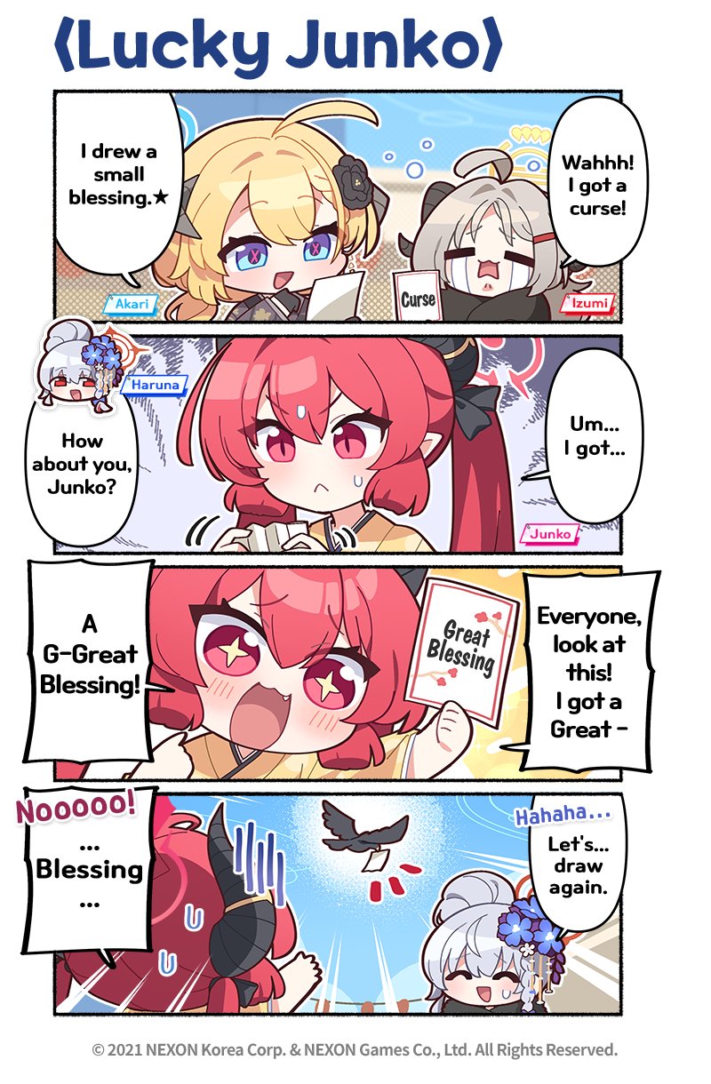 haruna, junko, izumi, and akari (blue archive) drawn by donmin_h