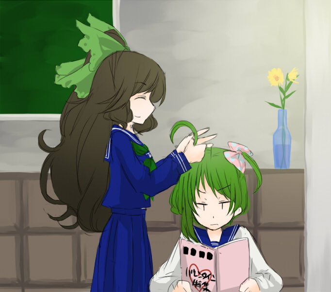 reiuji utsuho and shiki eiki (touhou) drawn by nishino_miyuki