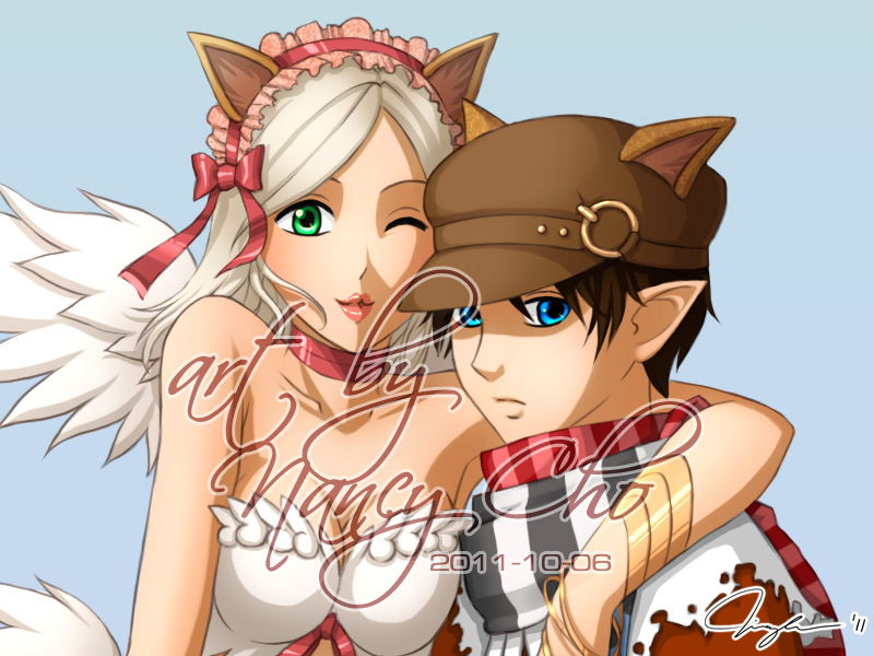 wanderer and minstrel (ragnarok online) drawn by nancy_teeple