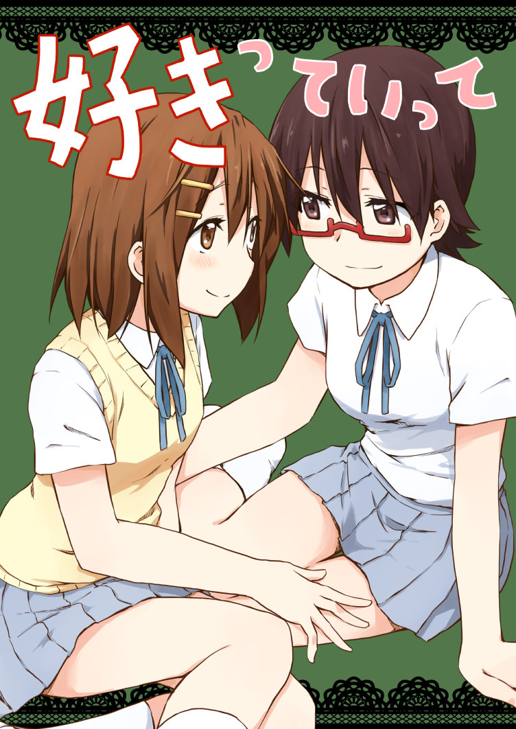 hirasawa yui and manabe nodoka (k-on!) drawn by kagiana