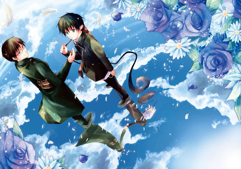 okumura rin and okumura yukio (ao no exorcist) drawn by iroha_(shiki)