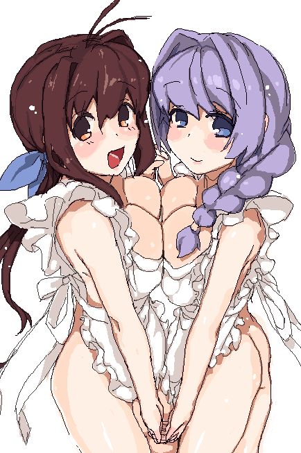 minase akiko and furukawa sanae (clannad and 2 more) drawn by rkrk