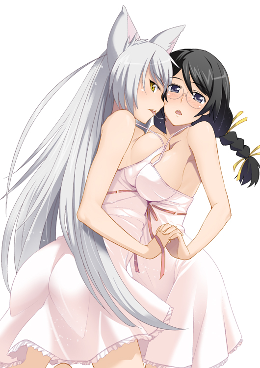hanekawa tsubasa and black hanekawa (monogatari and 2 more) drawn by inue_shinsuke