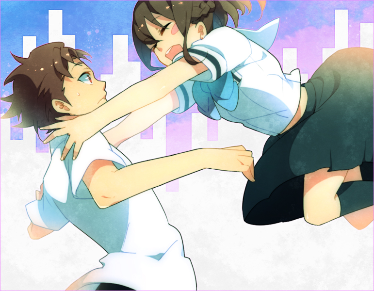 senomiya akiho and yashio kaito (robotics;notes) drawn by wm32