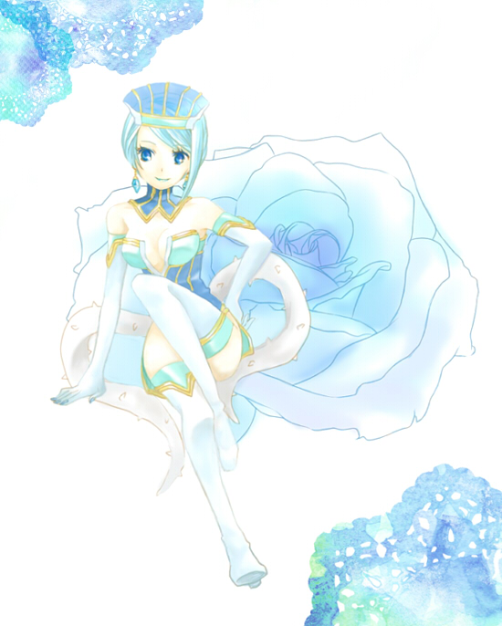 karina lyle and blue rose (tiger & bunny) drawn by icca228
