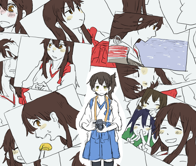 kaga, akagi, souryuu, and hiryuu (kantai collection) drawn by heidi_(gray_all)
