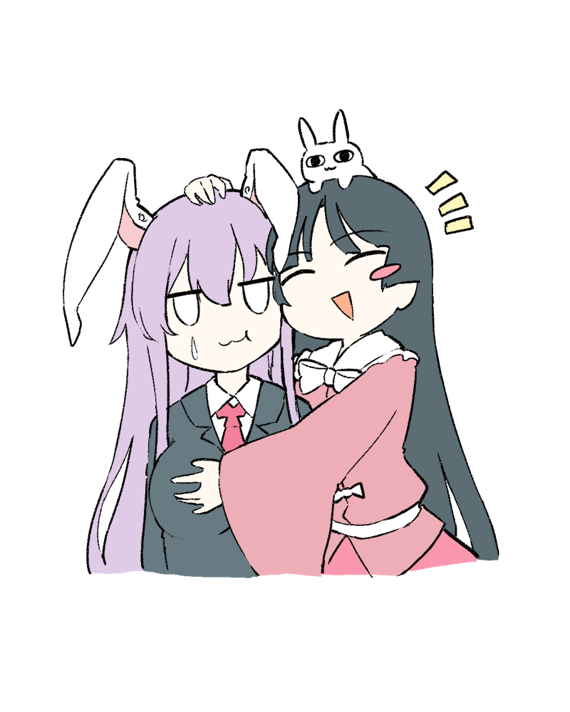 reisen udongein inaba and houraisan kaguya (touhou) drawn by deetamu