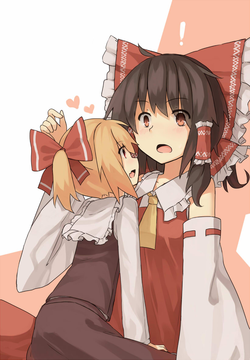 hakurei reimu and rumia (touhou) drawn by sh_(shinh)