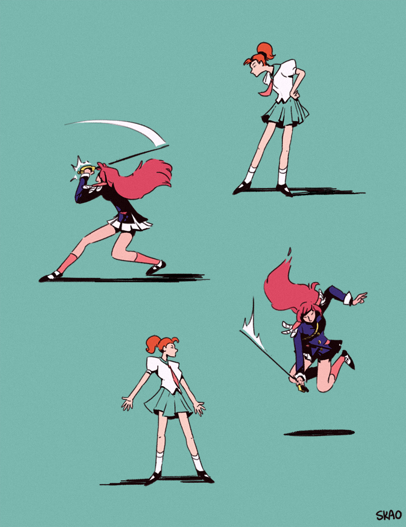 tenjou utena and shinohara wakaba (shoujo kakumei utena) drawn by mellific