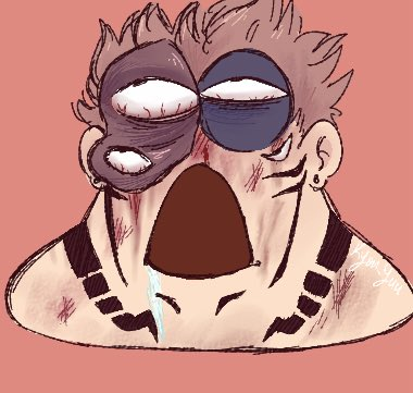ryoumen sukuna and pou (jujutsu kaisen and 1 more) drawn by eagle97jjk