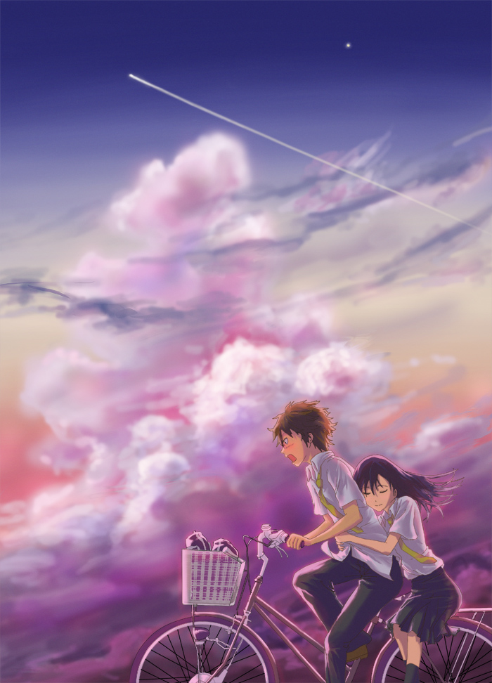 shinohara natsuki and koiso kenji (summer wars) drawn by kaeru_(kaerism)