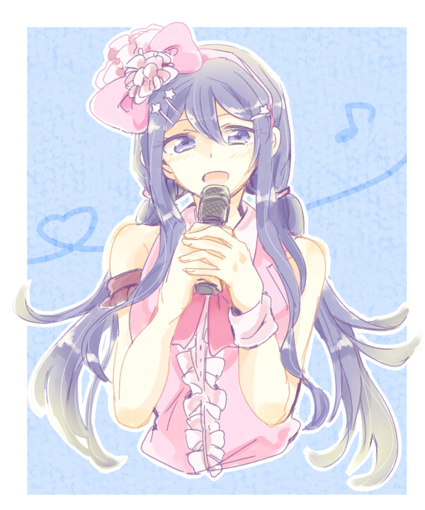 maizono sayaka (danganronpa and 1 more) drawn by zawameki