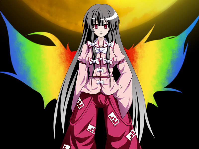 fujiwara no mokou and houraisan kaguya (touhou) drawn by fal_(falketto)