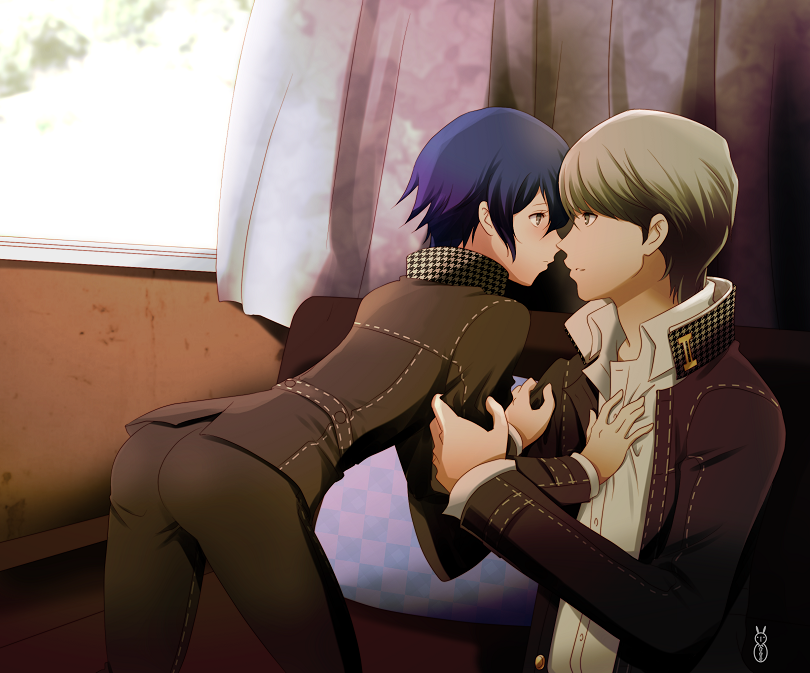narukami yu and shirogane naoto (persona and 1 more) drawn by machinosuke
