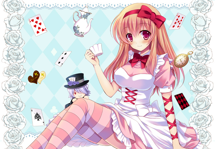 alice, xerxes break, and sharon rainsworth (alice's adventures in wonderland and 1 more) drawn by kuroe_(sugarberry)