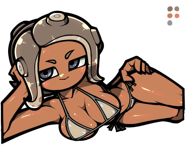 octoling player character and octoling girl (splatoon) drawn by name_omoitukan2