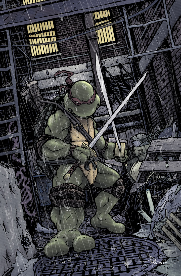 leonardo (teenage mutant ninja turtles) drawn by david_petersen