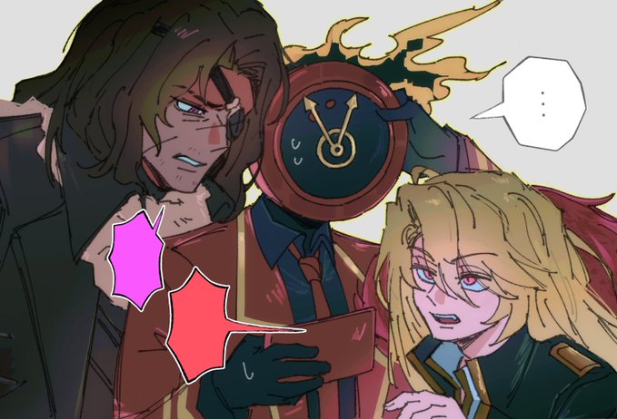 don quixote, heathcliff, and dante (project moon and 1 more) drawn by fivveweeks