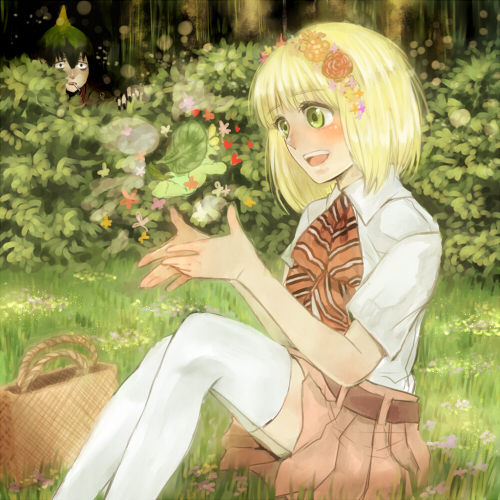 moriyama shiemi, amaimon, and nii (ao no exorcist) drawn by kaede_(kaedere)