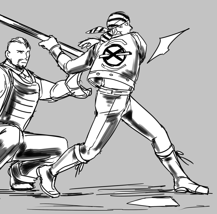 billy kane and seth (the king of fighters and 1 more) drawn by yk_(waikeee)