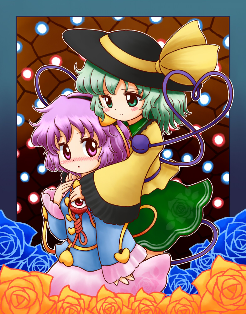 komeiji koishi and komeiji satori (touhou and 1 more) drawn by nitamago
