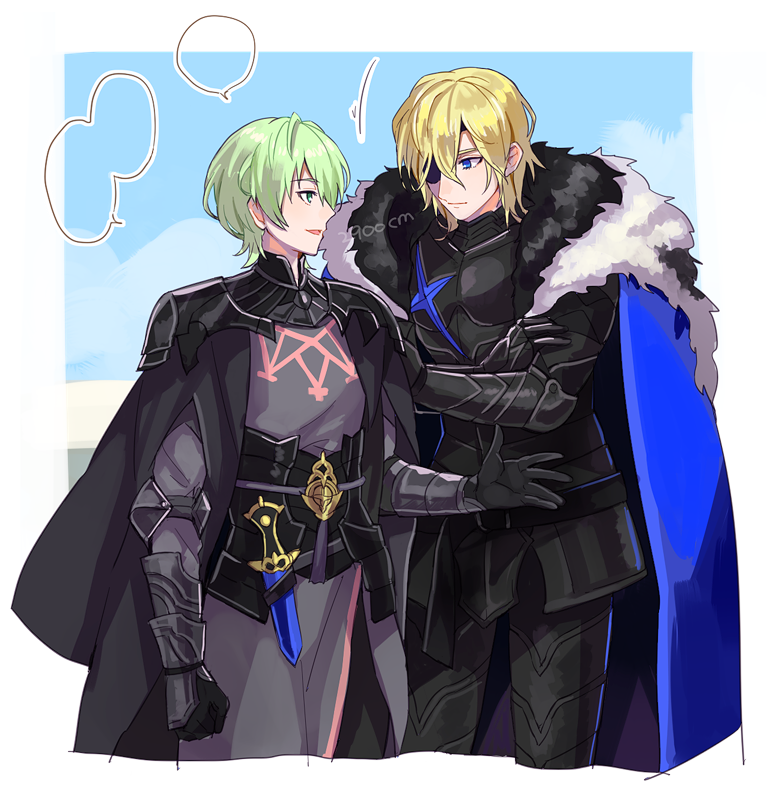 dimitri alexandre blaiddyd and male byleth (fire emblem and 1 more) drawn by nana_(nanalog76)