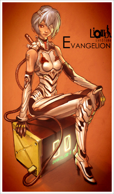 ayanami rei (neon genesis evangelion) drawn by cho_yonghee