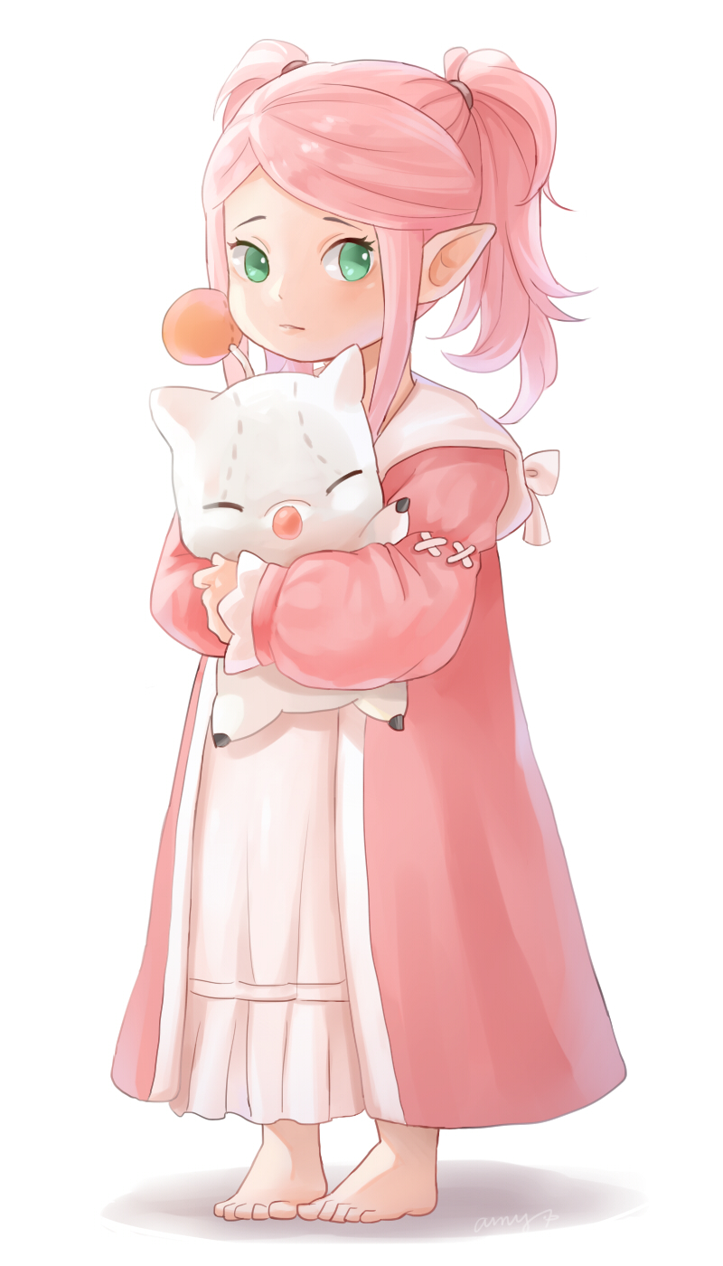 moogle and nanamo ul namo (final fantasy and 1 more) drawn by qi'e_(penguin)