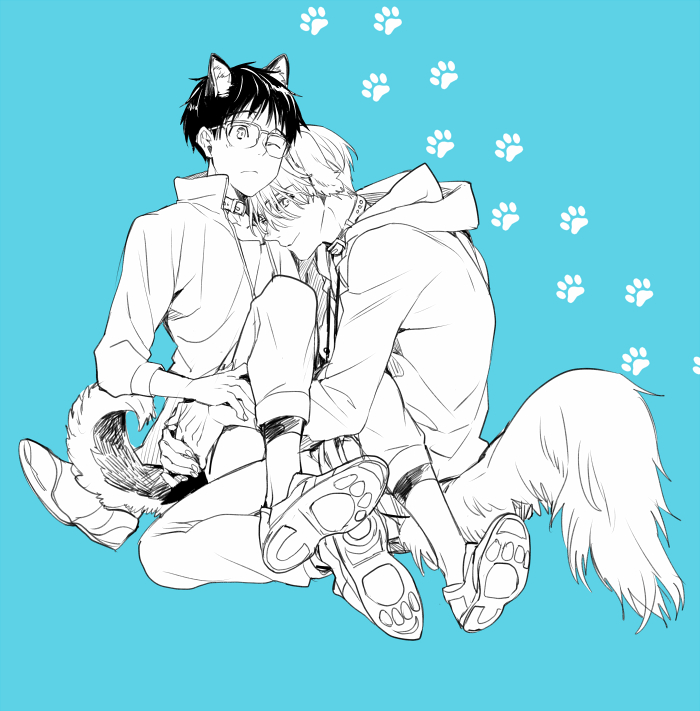katsuki yuuri and viktor nikiforov (yuri!!! on ice) drawn by kuroemon