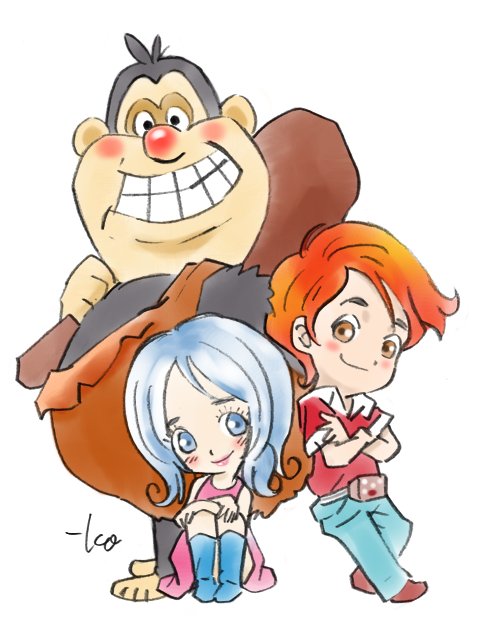 ogu, mampato, and rena (ogu & mampato) drawn by takeuchi_kou