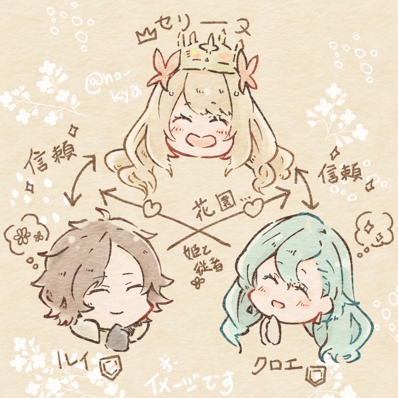 celine, chloe, and louis (fire emblem and 1 more) drawn by no_kya