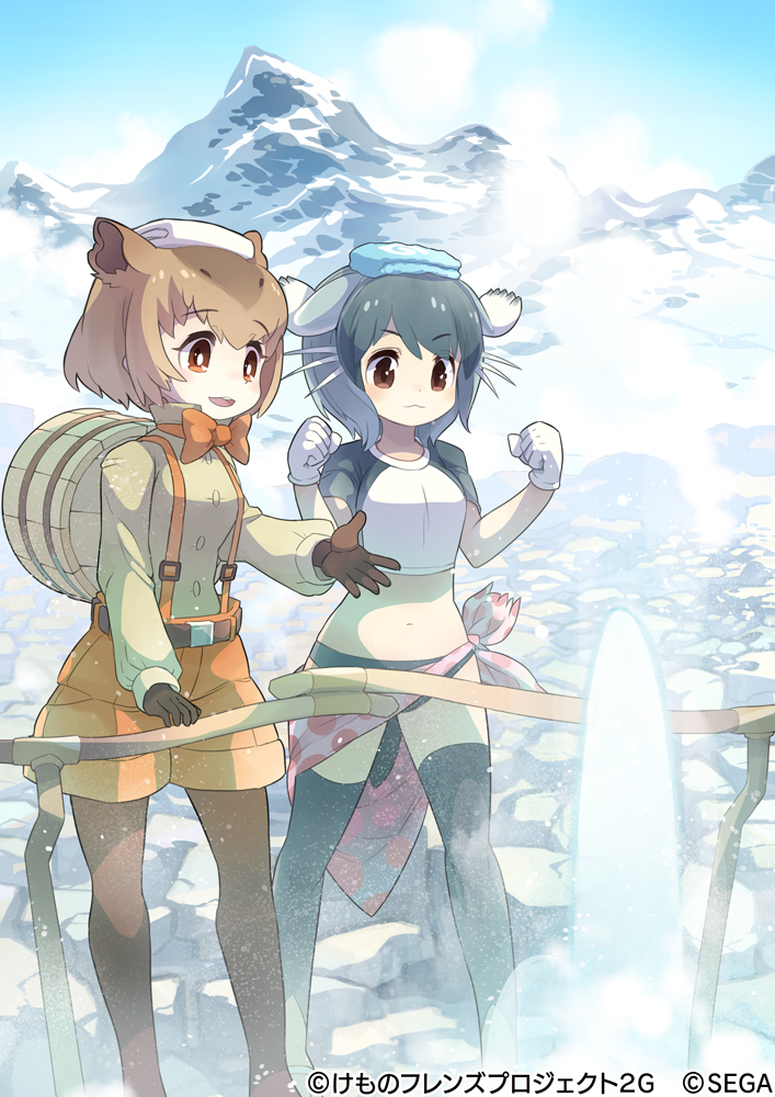 capybara and baikal seal (kemono friends and 2 more) drawn by akitsu_taira
