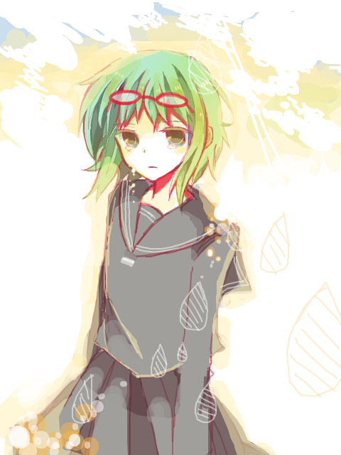 gumi (vocaloid and 1 more) drawn by cyawa