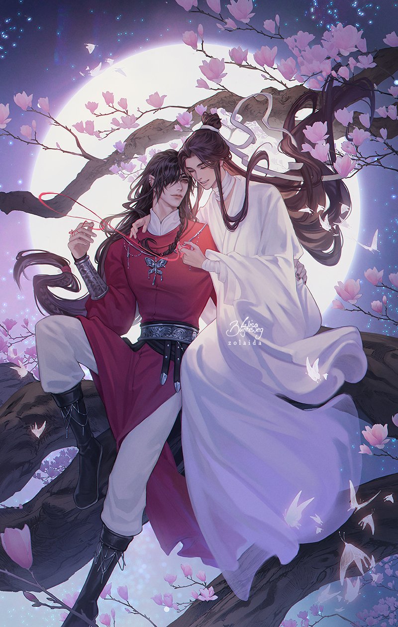 xie lian and hua cheng (tianguan cifu) drawn by lisa_buijteweg