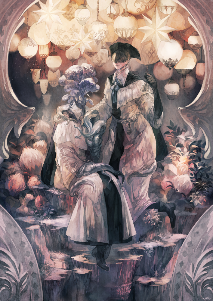 hunter and yurie the last scholar (bloodborne) drawn by yoshioka_(haco)