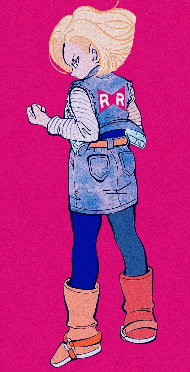 android 18 (dragon ball and 1 more) drawn by uzuta